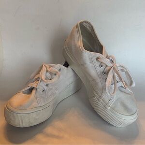 SUPERGA Canvas Platform Sneakers Size 37 6.5 EUC $80